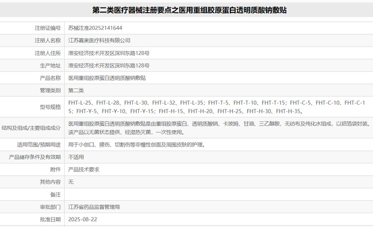 醫(yī)用重組膠原蛋白透明質(zhì)酸鈉敷貼注冊(cè).jpg 醫(yī)用重組膠原蛋白透明質(zhì)酸鈉敷貼注冊(cè).jpg